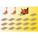 KIBRI 38147 H0 Deko-Set Lager/Stapler/Pal Massstab: H0