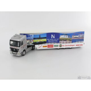 *Herpa 148993  Mercedes-Benz Actros LH Safeliner-Sattelzug Norderney Maßstab 1:87