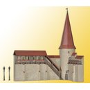 KIBRI 38915 H0 Stadtmauer mit Rundturm in Massstab: H0