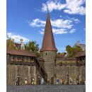 KIBRI 38915 H0 Stadtmauer mit Rundturm in Massstab: H0