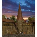 KIBRI 38915 H0 Stadtmauer mit Rundturm in Massstab: H0