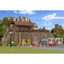 KIBRI 38916 H0 Stadtmauer mit Kleingarten Massstab: H0