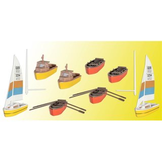KIBRI 39159 H0 4Ruder-,2 Motor-,2Segelboote Massstab: H0