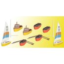 KIBRI 39159 H0 4Ruder-,2 Motor-,2Segelboote Massstab: H0