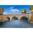 KIBRI 39722 H0 Steinbogenbrücke gebogen eingleisig Massstab: H0