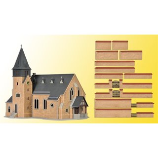 KIBRI 39766 H0 Kirche mit Mauer a.Westerwald Massstab: H0