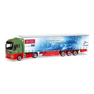 *Herpa 307925 MAN TGX XXL Gardinenplanen-Sattelzug, Wandt/TU Braunschweig Maßstab 1:87