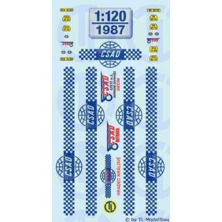 TL Decals 1987 CSAD Beschriftungen  Maßstab 1:120