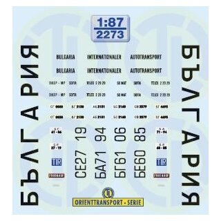 TL Decals 2273 Bulgaria Int. Autotransport - BG  Maßstab 1:87