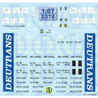 TL Decals 2378 DSR/Deutrans Beschriftungen  Maßstab  1:87