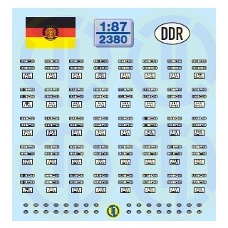 TL Decals 2380 DDR Kfz-Kennzeichen ab 1976  Maßstab 1:87