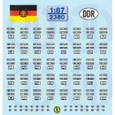 TL Decals 2380 DDR Kfz-Kennzeichen ab 1976  Maßstab...