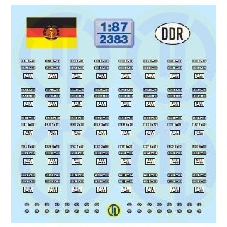 TL Decals 2383 DDR Kfz-Kennzeichen ab 1976  Maßstab 1:87