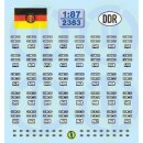 TL Decals 2383 DDR Kfz-Kennzeichen ab 1976  Maßstab...