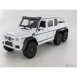 WELLY  24061WHITE Mercedes G 63 AMG 6x6, Weiss Maßstab: 1:24