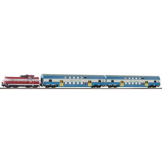 Piko 97918 Spur  H0 Start-Set Sm42 mit Doppelstockwagen PKP