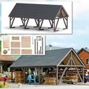 Busch 1677 Holzlager mit Zubehör H0 Spur