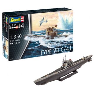 Revell 05154 German Submarine U-Boot Typ VII C/41  Maßstab 1:350
