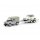 *Schuco 452632700 Land Rover I m. Anhänger und Mini Cooper Maßstab 1:87