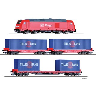 Tillig 01445 Analoges Startset mit Diesellok und Güterzug, DBAG, Ep.VI  Spur TT