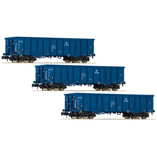 Fleischmann 828342 Spur N 3tlg Set off.Guterw. Eaos PKP