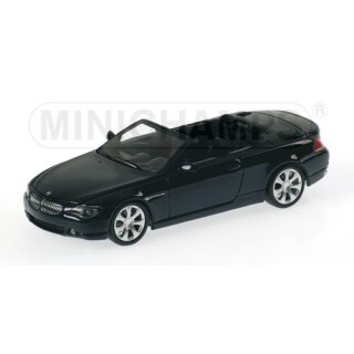 Minichamps 431026030 BMW 6-SERIES CABRIOLET (E64) - 2006 - DARK BLUE METALLIC Massstab: 1:43