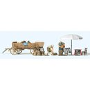 Preiser 10742 Marktstand, Kartoffelverkauf  Spur H0