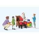 Preiser 44931 Weihnachtsmann in Sessel, Mutter mit...