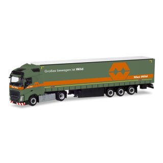 *Herpa 309288 Volvo FH Gl Gardinenplanen-Sattelzug, Max Wild Maßstab: 1:87