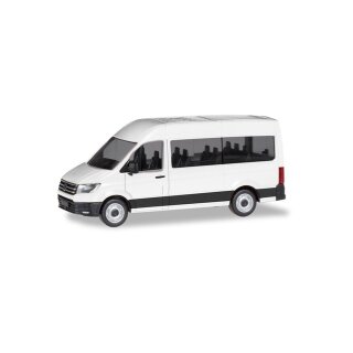 Herpa 013598 MiKi VW Crafter Bus HD, weiß Maßstab: 1:87