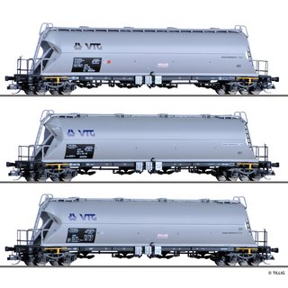 Tillig 01820 Staubbehälterwagen Set VTG, Ep.VI, 3.tlg  Spur TT
