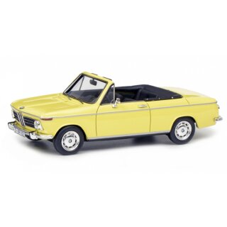 Schuco 450908500 BMW 2002 Cabrio, gelb Maßstab 1:43