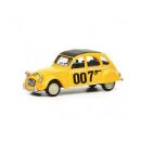 Schuco 452016600 Citroen 2CV 007, gelb 1:64