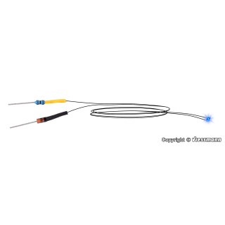 Viessmann 3564 LED blau mit angelöteten Kabeln, 5 Stück