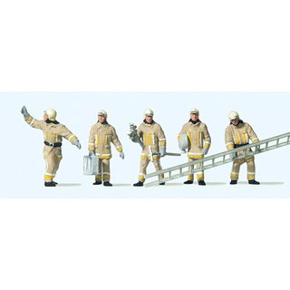 Preiser 10770 Feuerwehrmänner in moderne Einsatzkleidung (beige) Spur H0