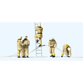 Preiser 10771 Feuerwehrmänner in moderne Einsatzkleidung (beige) Spur H0