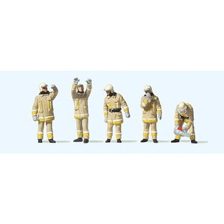 Preiser 10772 Feuerwehrmänner in moderne Einsatzkleidung (beige) Spur H0