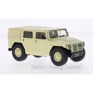 SSM2001 GAZ 233001 Tiger, hellbeige, DoKa-Pick Up mit Plane Maßstab: 1:43