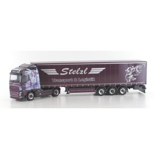 Herpa 936804 Volvo FH GL Gardinenplanen-Sattelzug, Stelzl  Maßstab 1:87