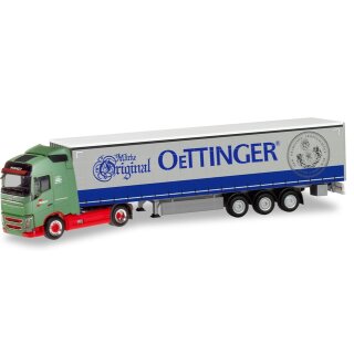 Herpa 311342 Volvo FH Gl. Gardinenplanen-Sattelzug, Wandt/Oettinger  Maßstab 1:87