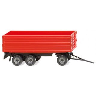 Wiking 038818 Landwirtschaftlicher Dreiachsanhänger, rot  Maßstab 1:87