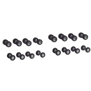 Herpa 054089 Geländereifen mit Allradfelgen, je 8x Zwillingsradsatz/Vorderradsatz Maßstab: 1:87