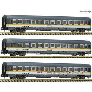 Fleischmann 881901 3-tlg.Set ALEX Eurofima Wagen