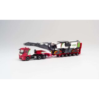Herpa 311700 MB A`11 Tieflade-Sattelzug mit Wirtgen Asphalfräse, Enrico Feind  Maßstab 1:87