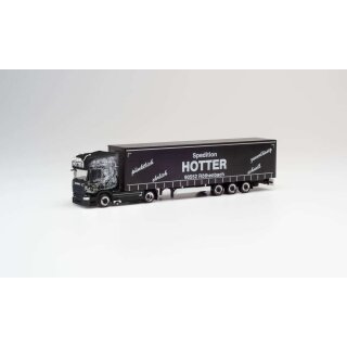 *Herpa 311717 Scania R`13 TL Gardinenplanen-Sattelzug, Hotter  Maßstab 1:87