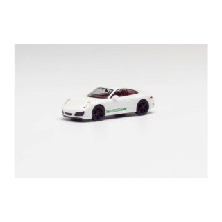 Herpa 420556 Porsche 911 (992 )Carrera 2 Coupe, weiß mit schwarzen Felgen  Maßstab 1:87