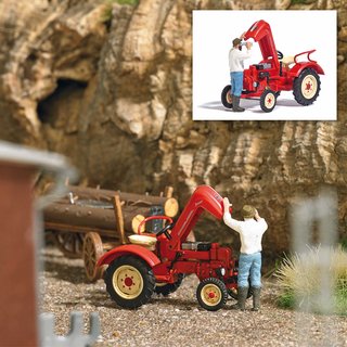 Busch 7882 Action Set: Traktorreparatur Spur H0