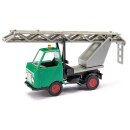Busch 210003401 Multicar M22 mit Drehleiter grün,...