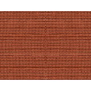 Noch 56965 3D-Kartonplatte, Dachziegel, rot, 25 x 12,5 cm Spur N