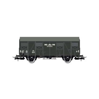 Rivarossi HR6479 DB, 2-achs. Gedeckter Güterwagen Gs, MAN, Ep.III  Spur H0